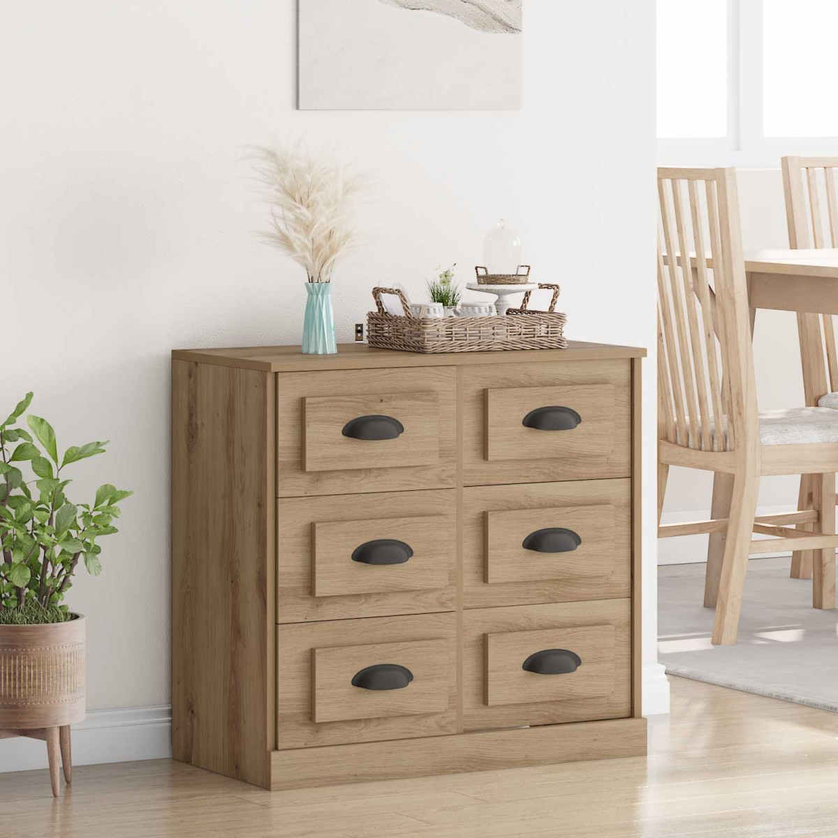 vidaXL Πλαϊνό γραφείο Artisan Oak 70 x 35,5 x 67,5 εκ.