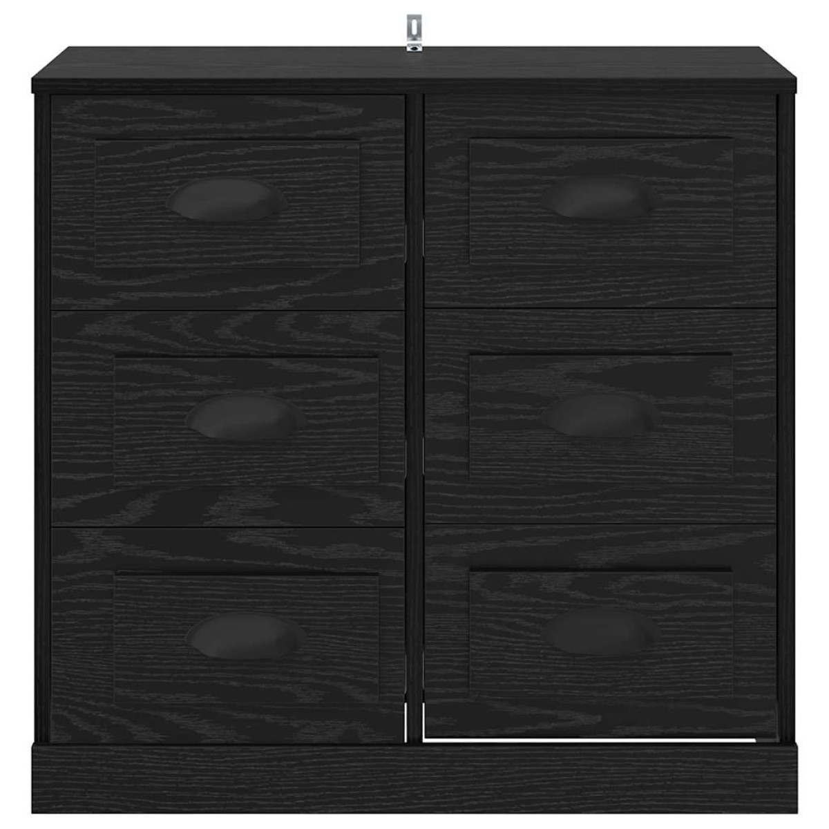 vidaXL Πλαϊνό γραφείο Μαύρη Οξυά 70 x 35,5 x 67,5 εκ.