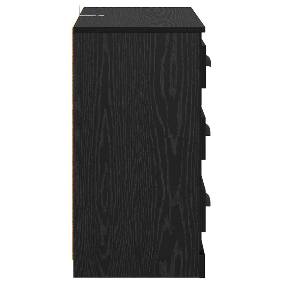 vidaXL Πλαϊνό γραφείο Μαύρη Οξυά 70 x 35,5 x 67,5 εκ.