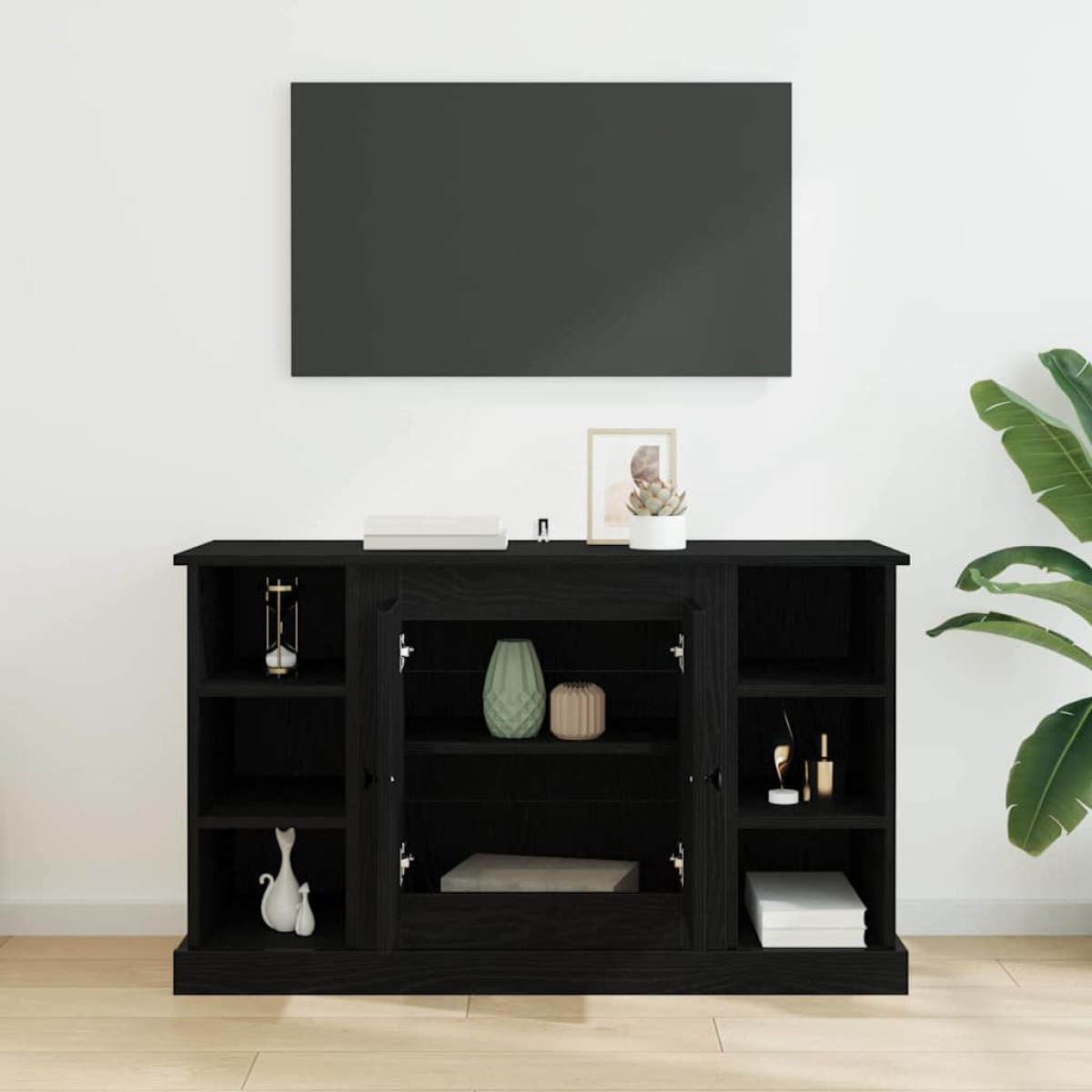vidaXL Πλαϊνό γραφείο Μαύρη Οξυά 100 x 35,5 x 60 εκ.