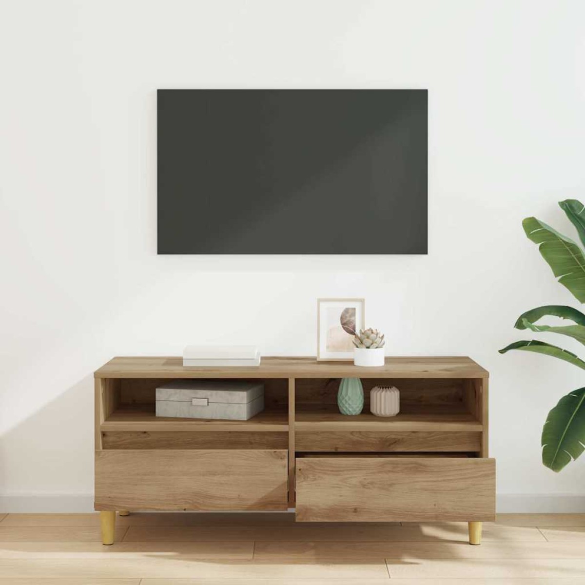 vidaXL Ντουλάπι TV 100 x 34,5 x 44,5 εκ. Artisan Oak