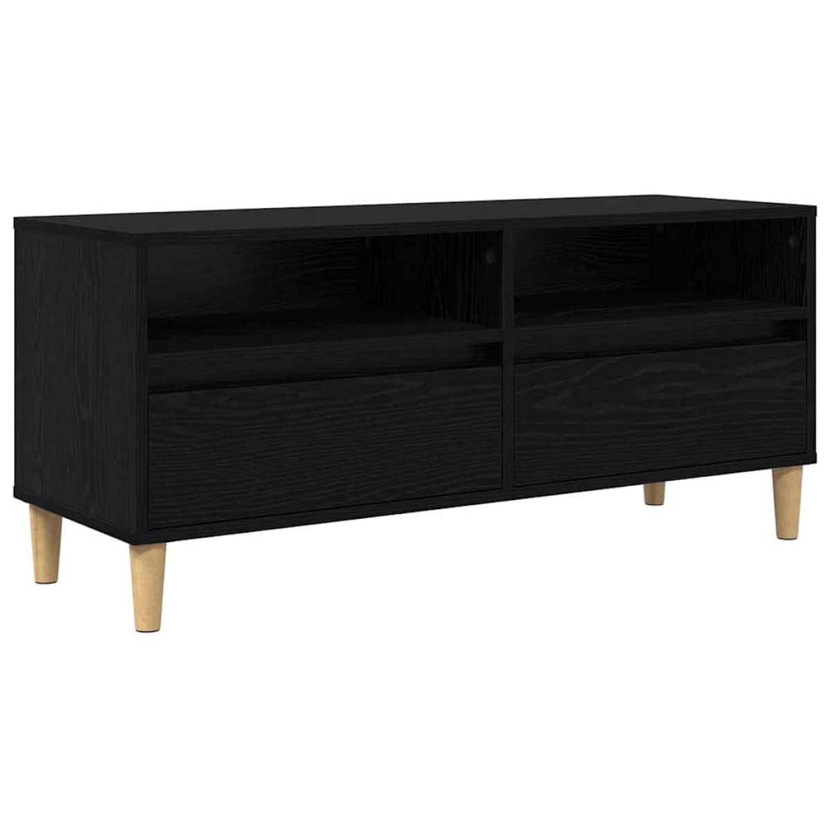 vidaXL Ντουλάπι TV 100 x 34,5 x 44,5 εκ. Μαύρη Οξυά Επεξεργασμένο Ξύλο