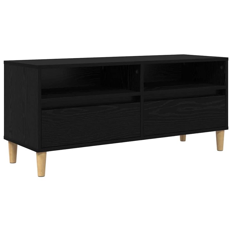 vidaXL Ντουλάπι TV 100 x 34,5 x 44,5 εκ. Μαύρη Οξυά Επεξεργασμένο Ξύλο