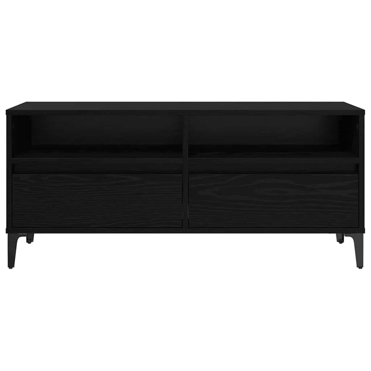 vidaXL Ντουλάπι TV με συρτάρι Μαύρη Οξυά 100 x 34,5 x 44,5 εκ.