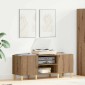 vidaXL Ντουλάπι δίσκων βινυλίου 121 x 38 x 48 cm Επεξεργασμένο Ξύλο