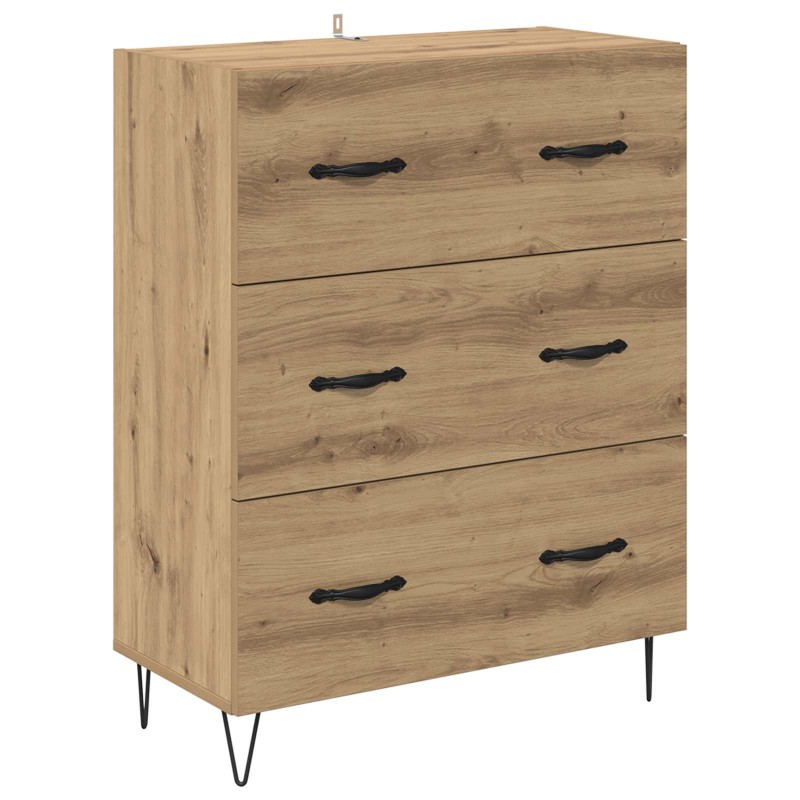 vidaXL Πλαϊνό γραφείο Artisan Oak 69,5 x 34 x 90 εκ.
