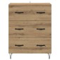 vidaXL Πλαϊνό γραφείο Artisan Oak 69,5 x 34 x 90 εκ.