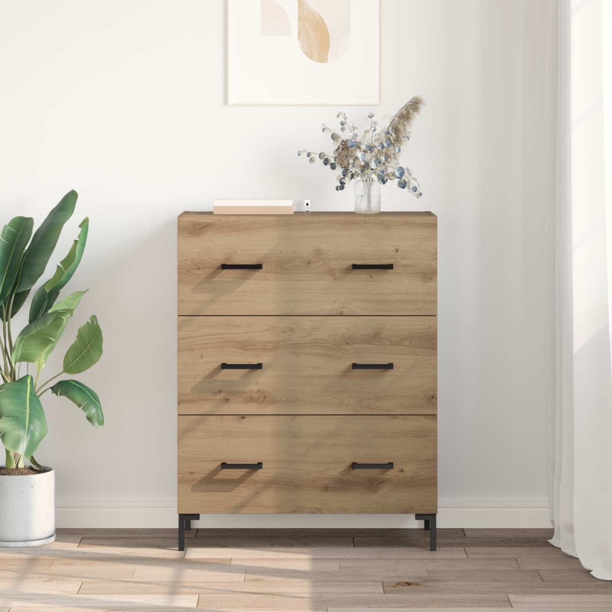 vidaXL Πλαϊνό γραφείο Artisan Oak 69,5 x 34 x 90 εκ.