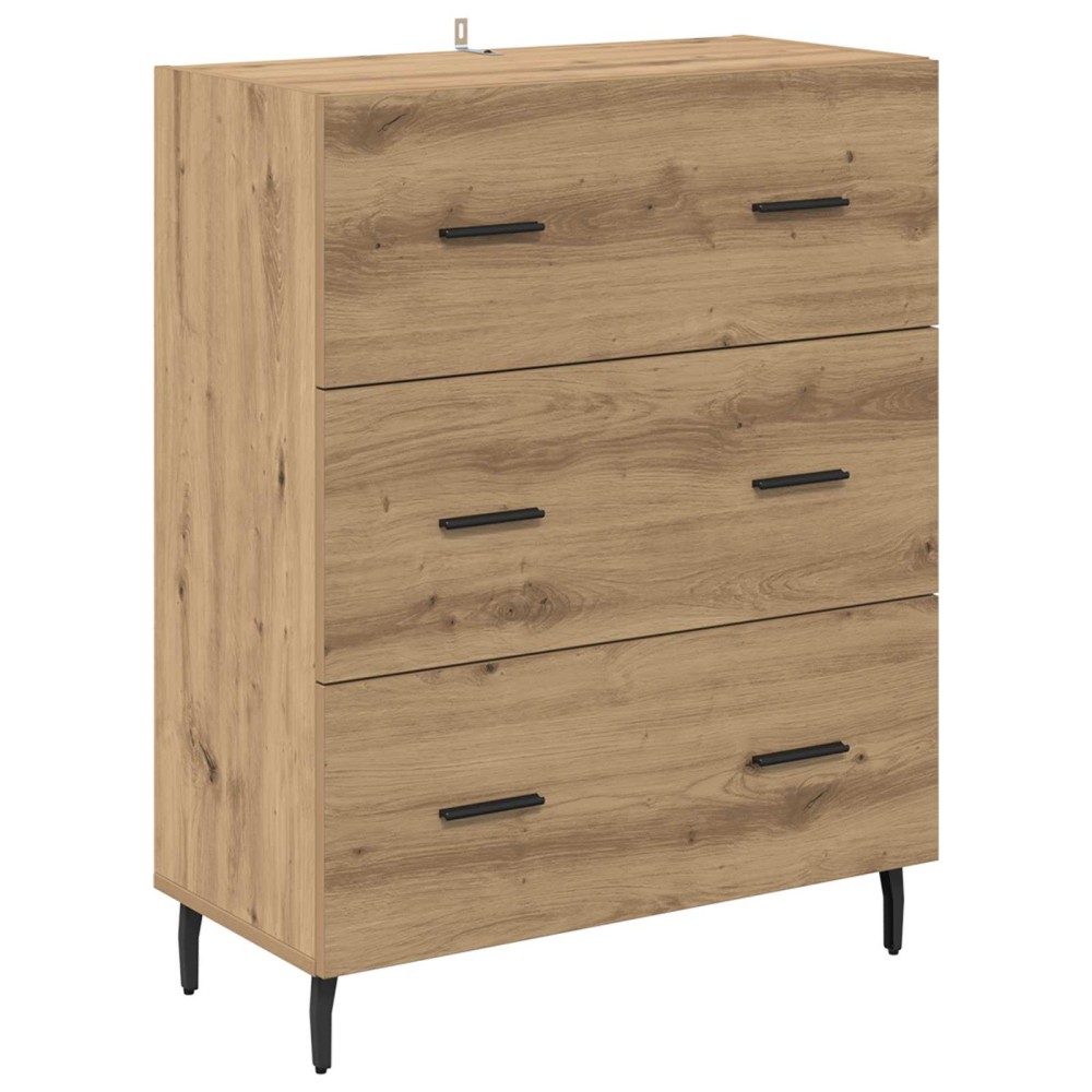 vidaXL Πλαϊνό γραφείο Artisan Oak 69,5 x 34 x 90 εκ.