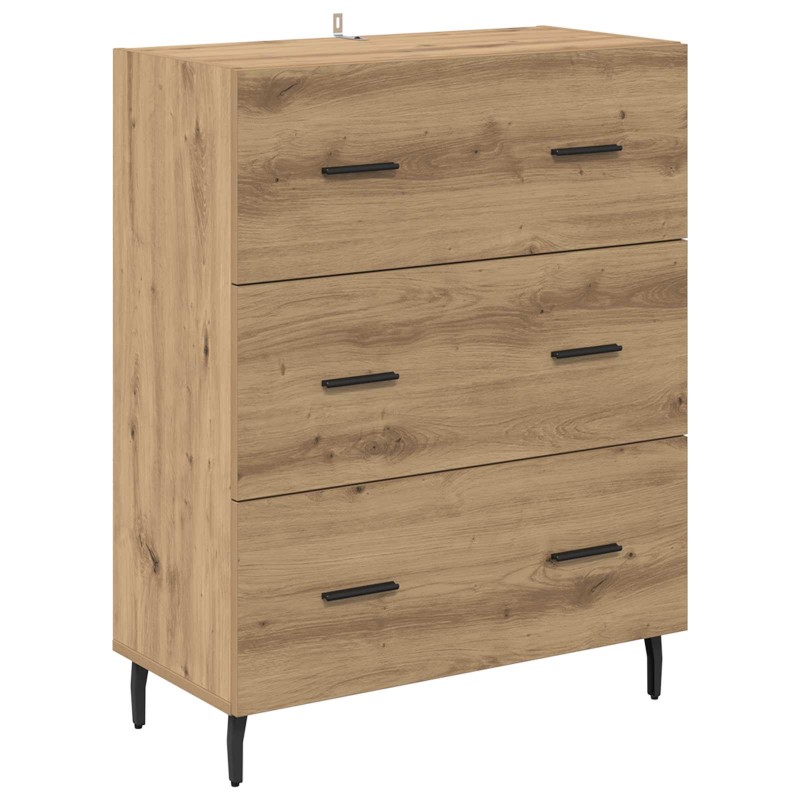 vidaXL Πλαϊνό γραφείο Artisan Oak 69,5 x 34 x 90 εκ.