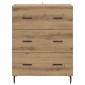 vidaXL Πλαϊνό γραφείο Artisan Oak 69,5 x 34 x 90 εκ.