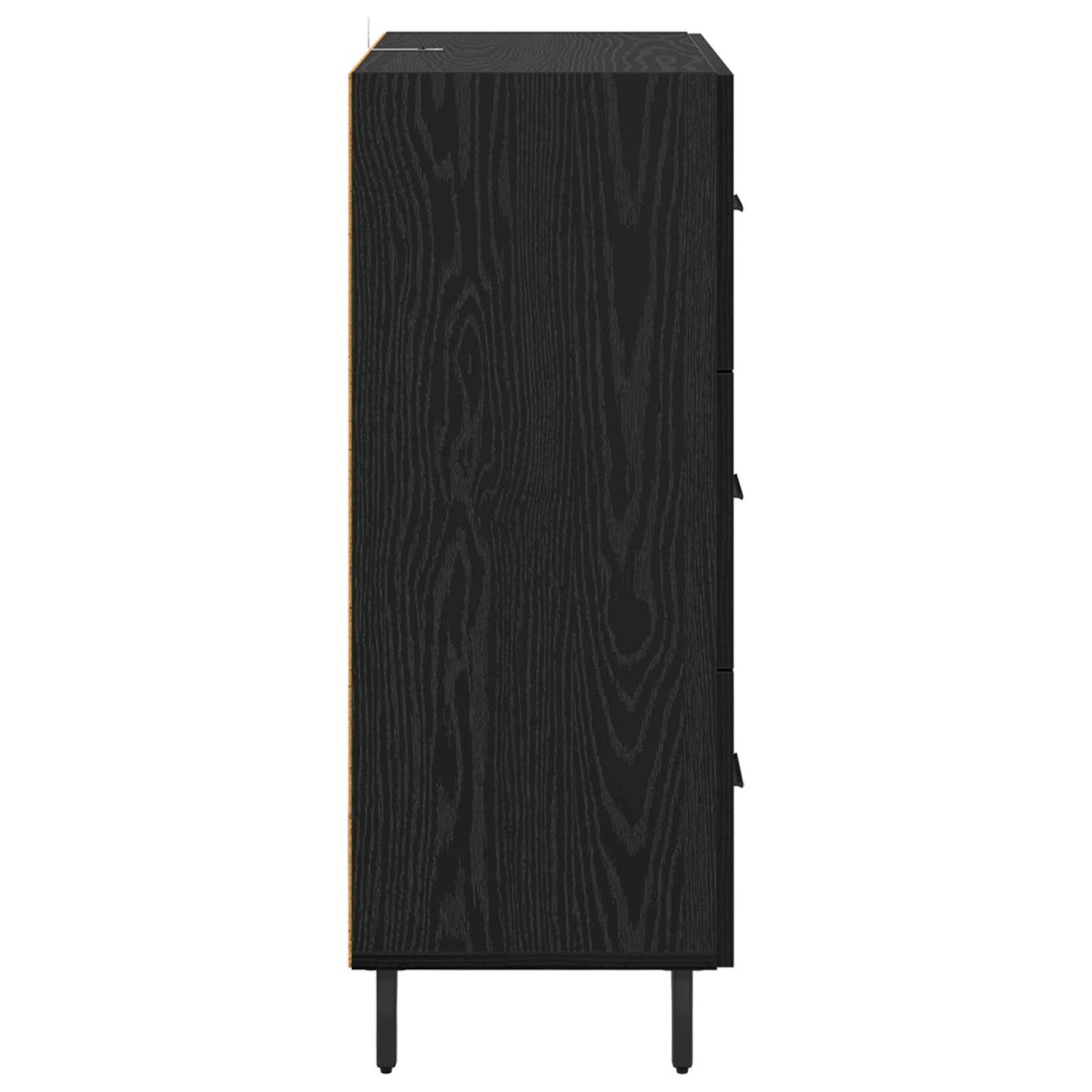 vidaXL Πλαϊνό γραφείο με συρτάρι Μαύρη Οξυά 69,5 x 34 x 90 εκ.