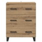 vidaXL Πλαϊνό γραφείο Artisan Oak 69,5 x 34 x 90 εκ.