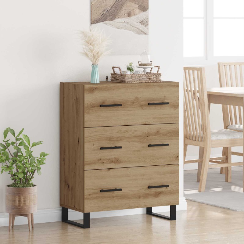 vidaXL Πλαϊνό γραφείο Artisan Oak 69,5 x 34 x 90 εκ.