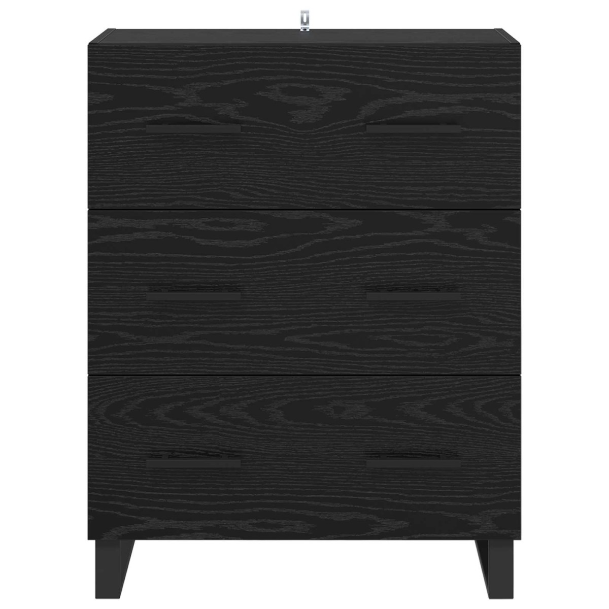 vidaXL Πλαϊνό γραφείο με συρτάρι Μαύρη Οξυά 69,5 x 34 x 90 εκ.
