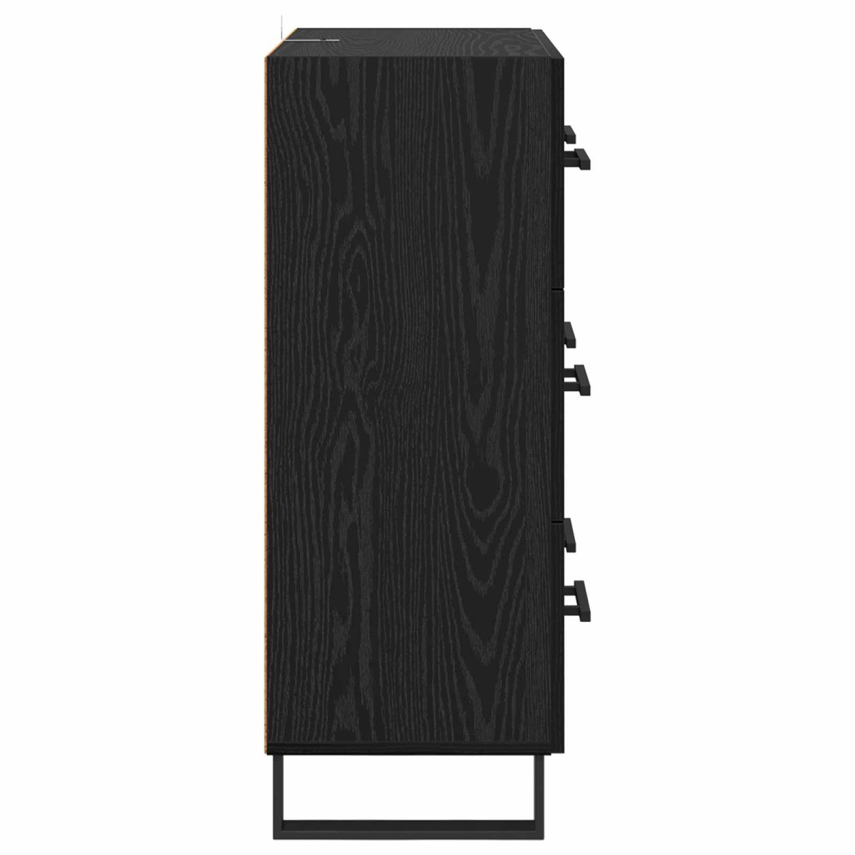 vidaXL Πλαϊνό γραφείο με συρτάρι Μαύρη Οξυά 69,5 x 34 x 90 εκ.