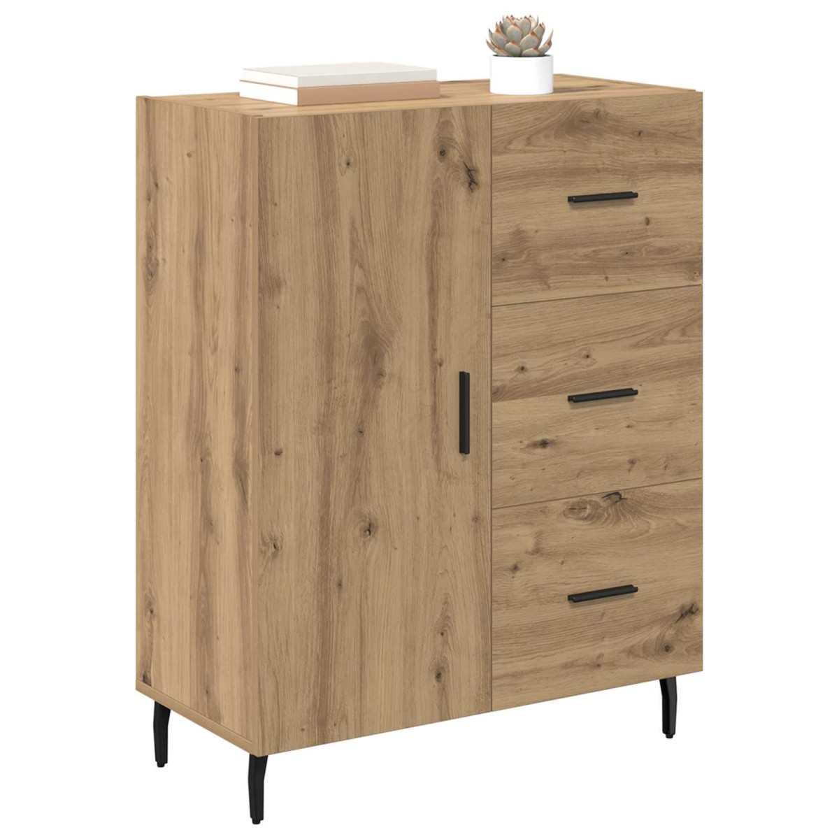 vidaXL Πλαϊνό γραφείο Artisan Oak 69,5 x 34 x 90 εκ.