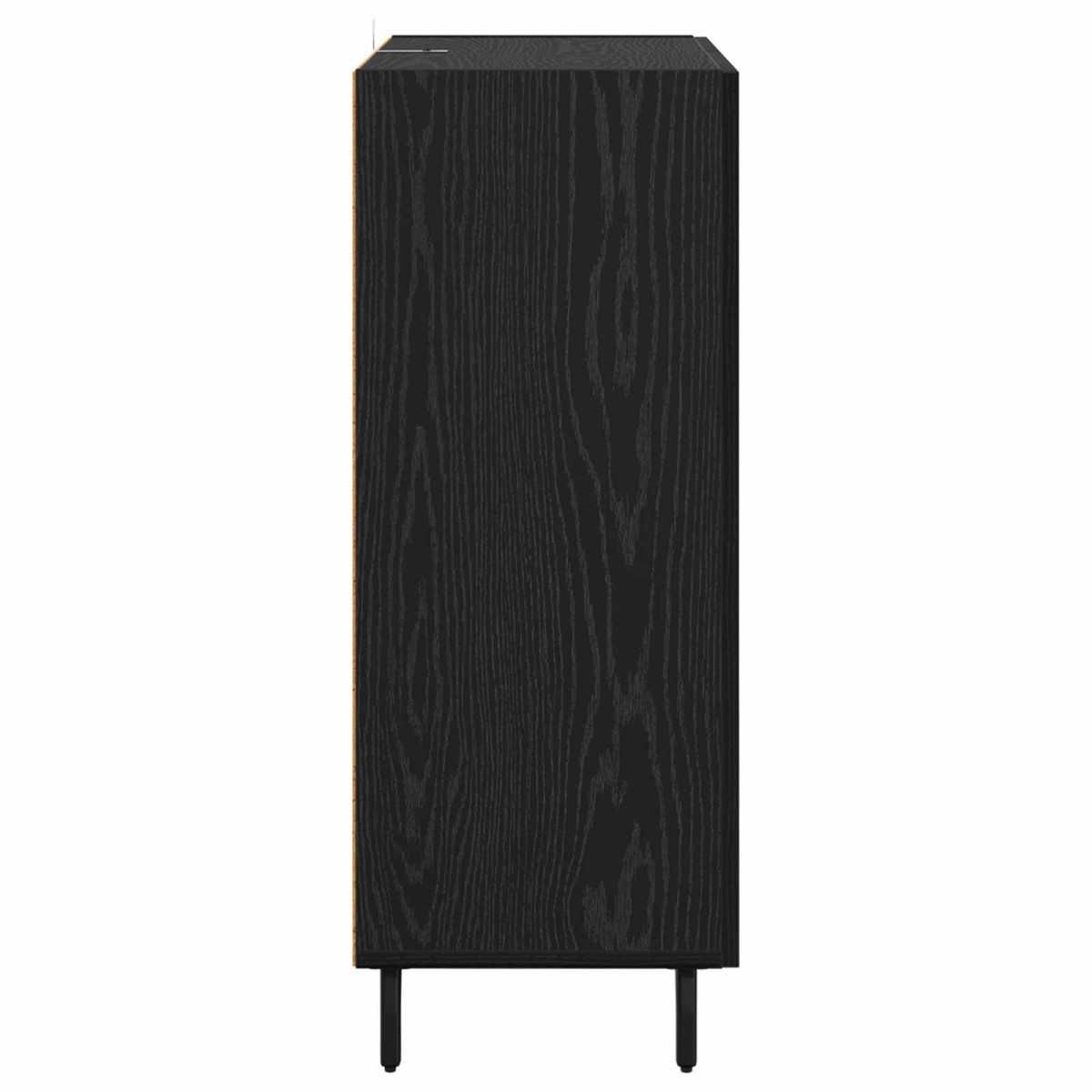 vidaXL Πλαϊνό γραφείο με συρτάρι Μαύρη Οξυά 69,5 x 34 x 90 εκ.