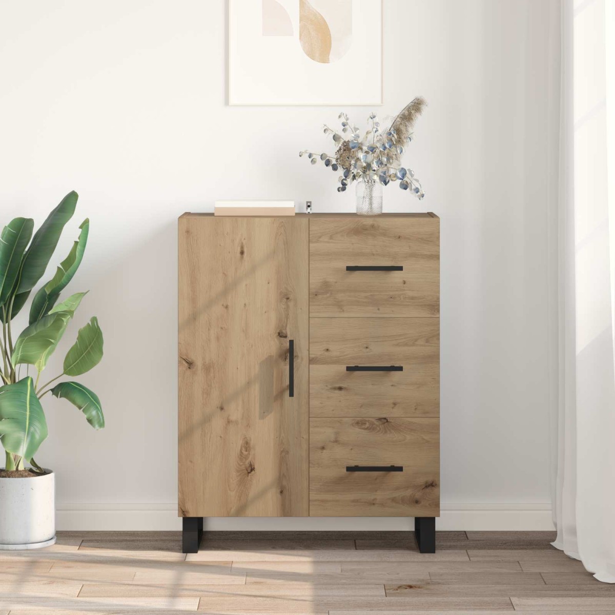 vidaXL Πλαϊνό γραφείο Artisan Oak 69,5 x 34 x 90 εκ.