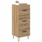 vidaXL Πλαϊνό γραφείο artisan δρυς 34 x 34.5 x 90 εκ