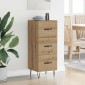 vidaXL Πλαϊνό γραφείο artisan δρυς 34 x 34.5 x 90 εκ