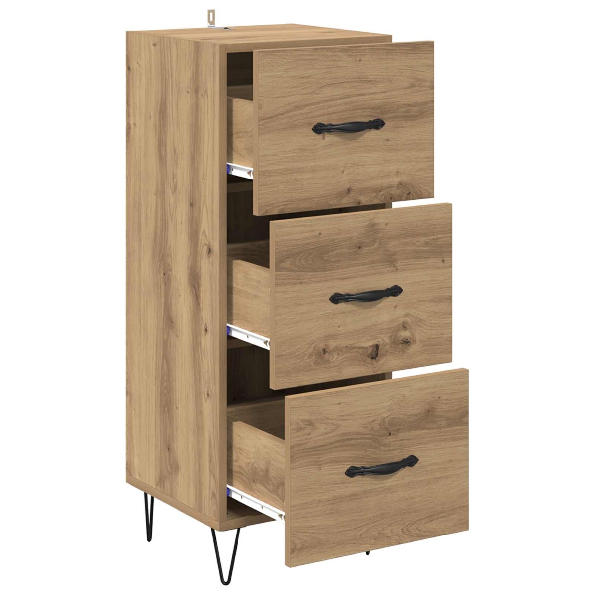 vidaXL Πλαϊνό γραφείο artisan δρυς 34 x 34.5 x 90 εκ