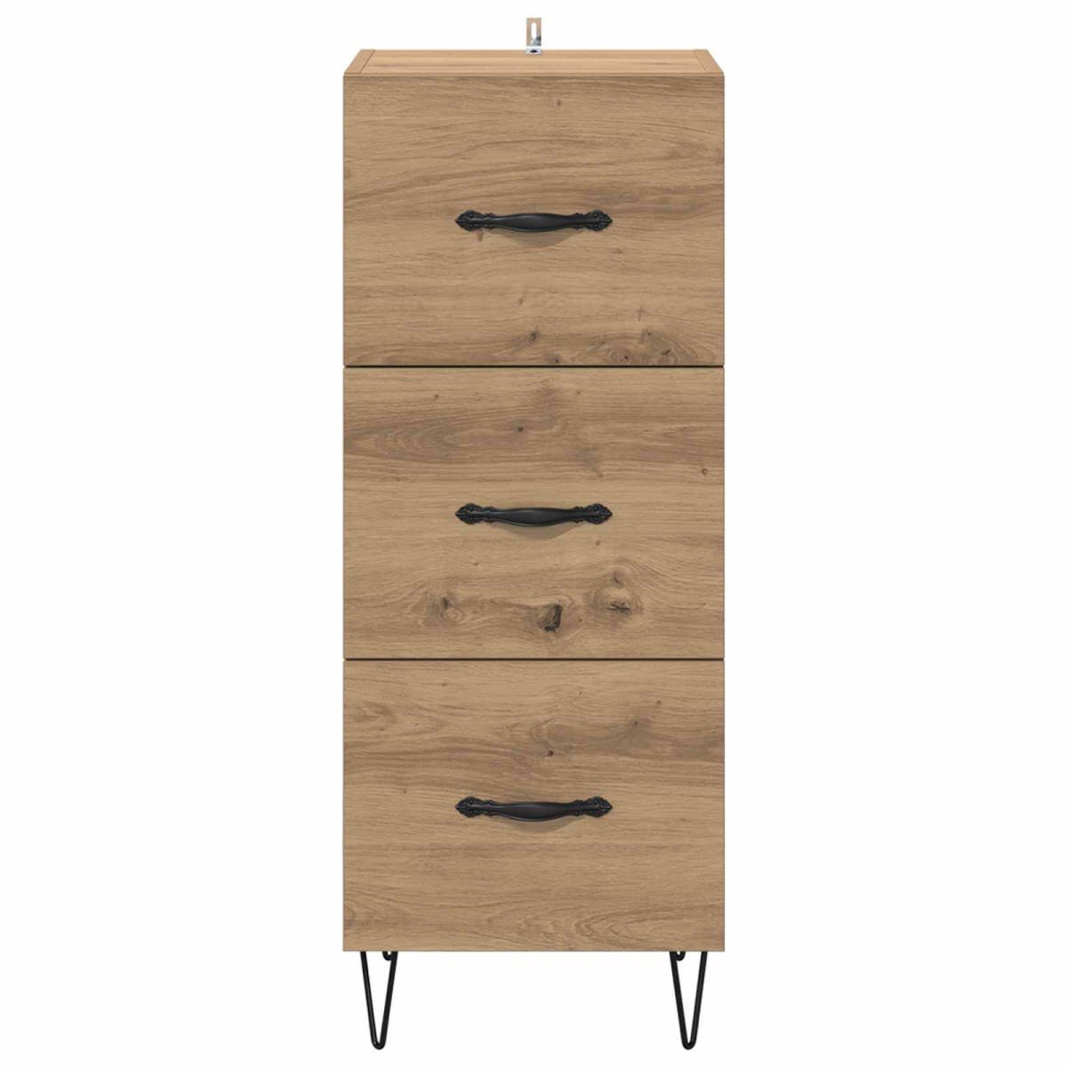 vidaXL Πλαϊνό γραφείο artisan δρυς 34 x 34.5 x 90 εκ