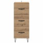 vidaXL Πλαϊνό γραφείο artisan δρυς 34 x 34.5 x 90 εκ