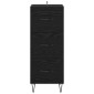 vidaXL Πλαϊνό γραφείο Μαύρη δρυς 34 x 34.5 x 90 εκ Επεξεργασμένο Ξύλο