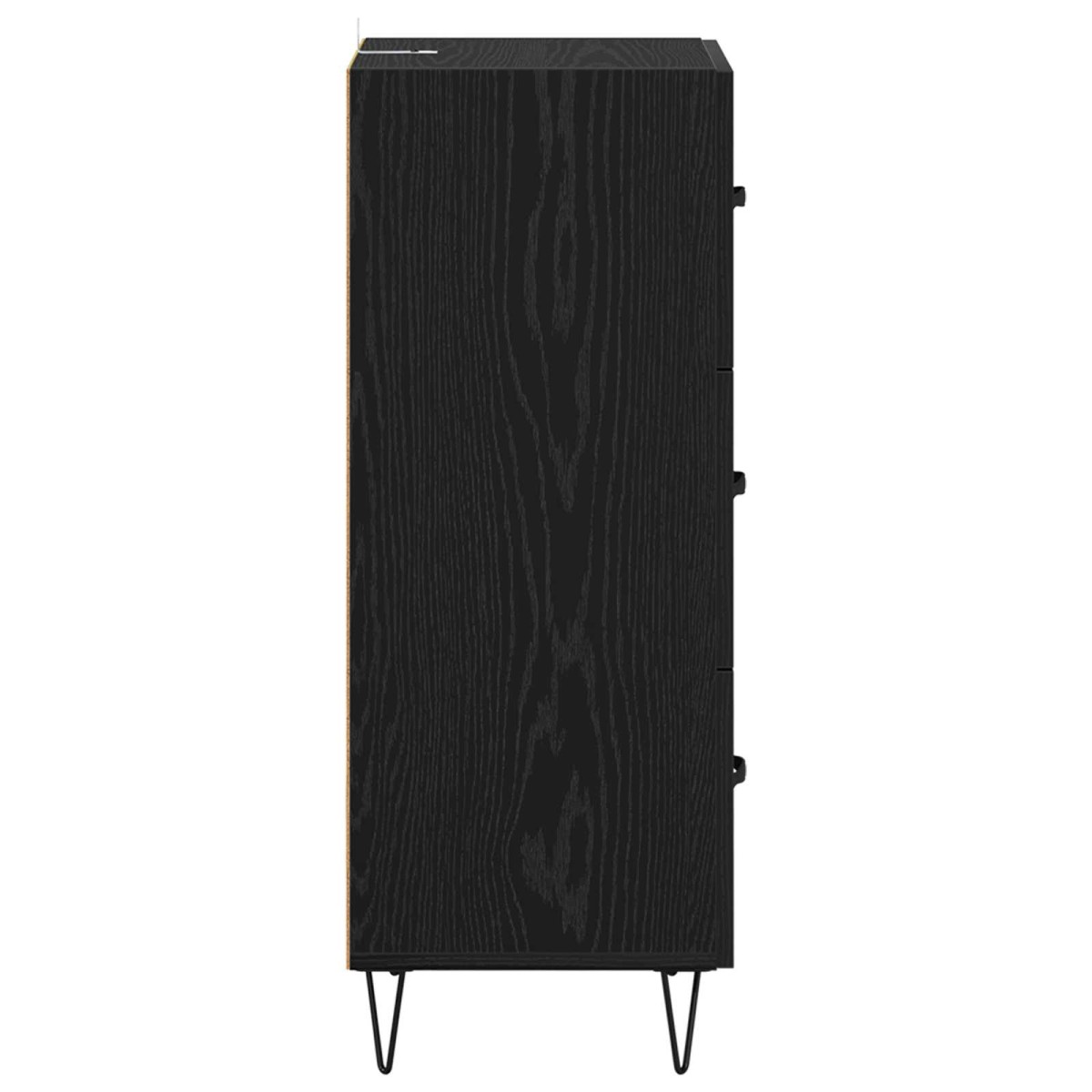 vidaXL Πλαϊνό γραφείο Μαύρη δρυς 34 x 34.5 x 90 εκ Επεξεργασμένο Ξύλο