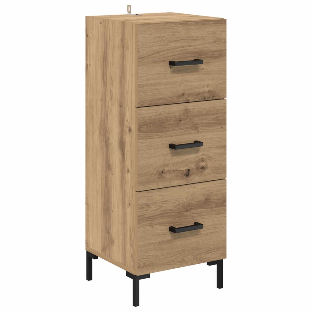 vidaXL Πλαϊνό γραφείο Artisan Oak 34,5 x 34 x 90 εκ.