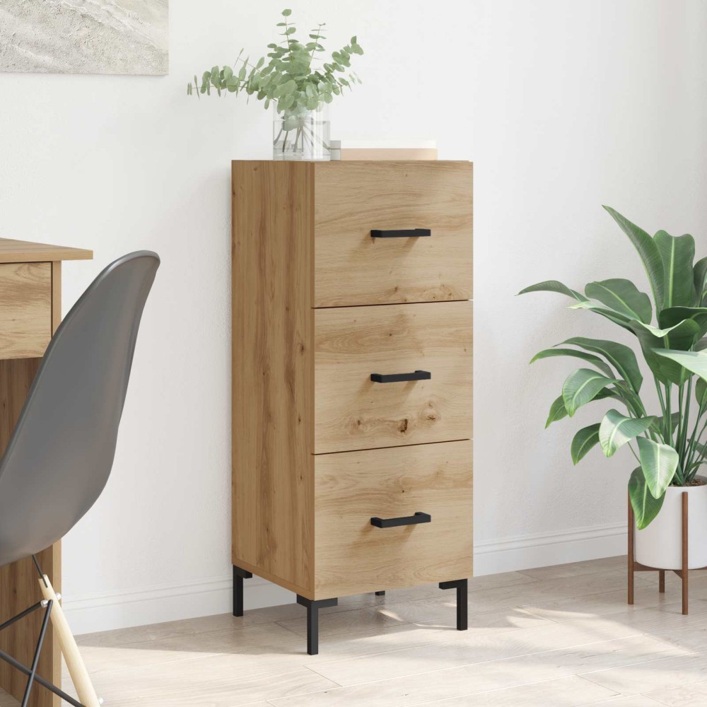 vidaXL Πλαϊνό γραφείο Artisan Oak 34,5 x 34 x 90 εκ.