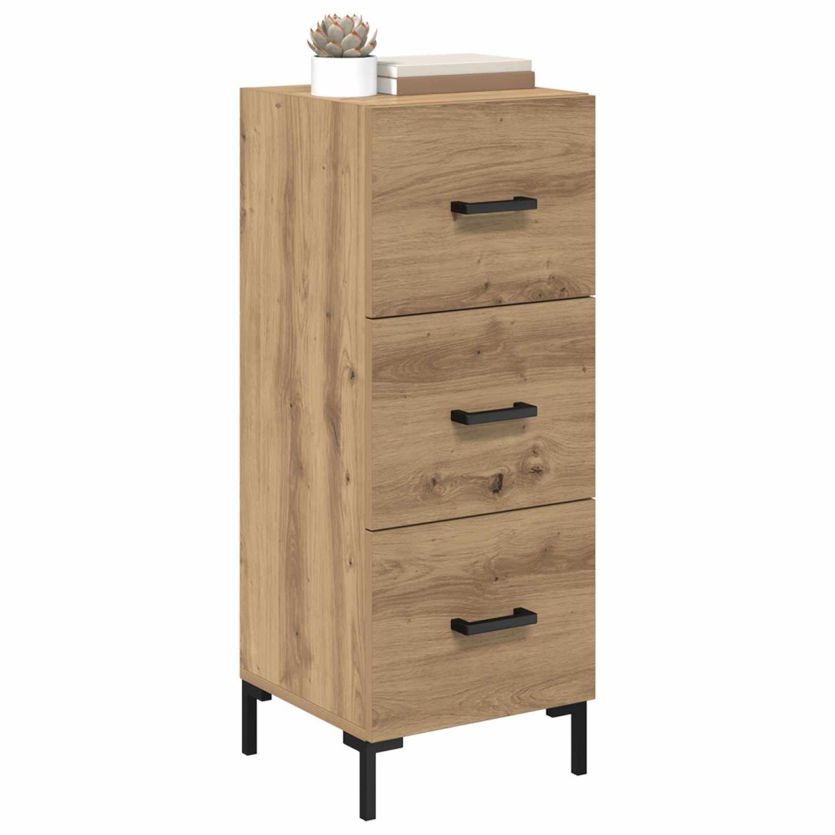 vidaXL Πλαϊνό γραφείο Artisan Oak 34,5 x 34 x 90 εκ.