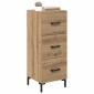 vidaXL Πλαϊνό γραφείο Artisan Oak 34,5 x 34 x 90 εκ.