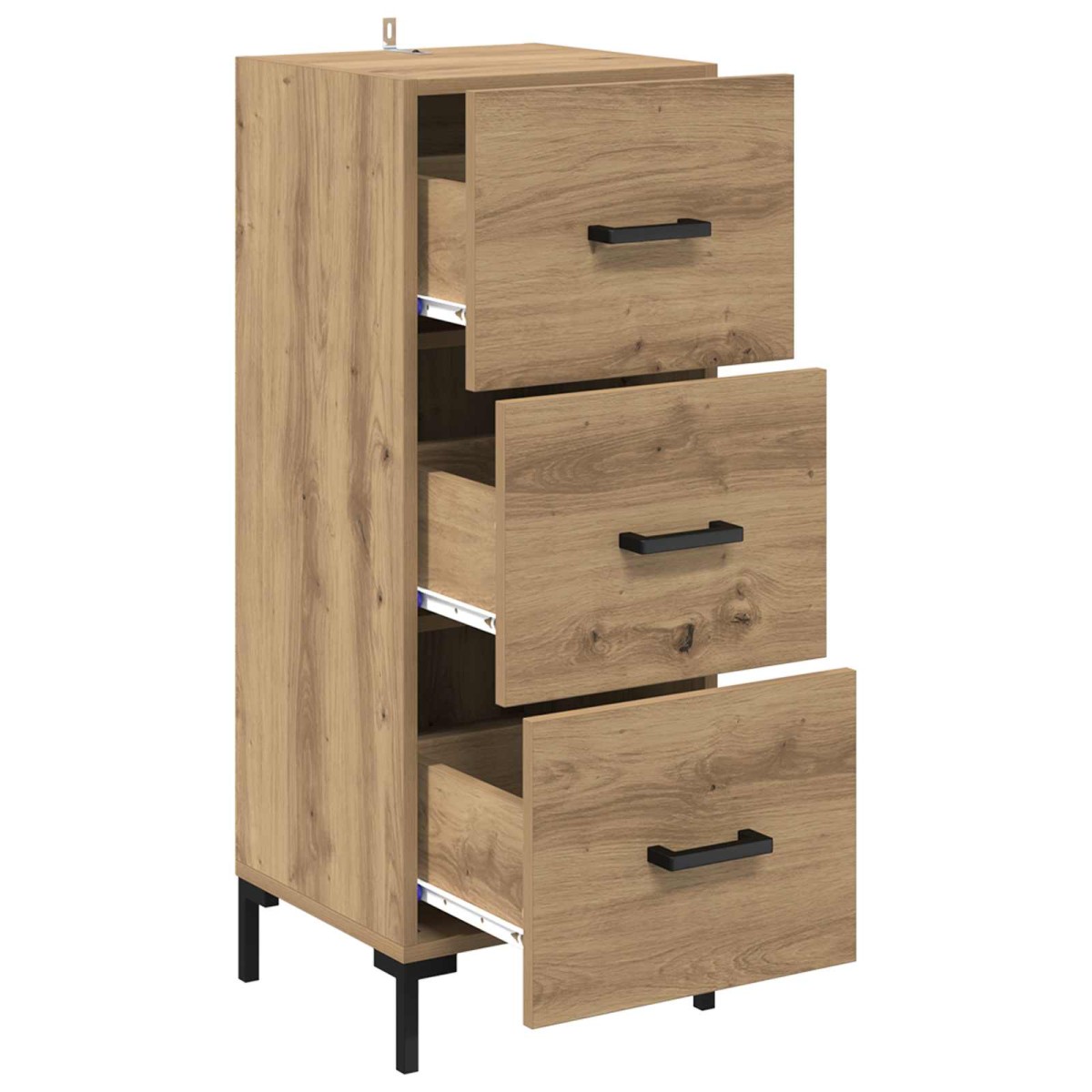 vidaXL Πλαϊνό γραφείο Artisan Oak 34,5 x 34 x 90 εκ.