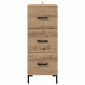 vidaXL Πλαϊνό γραφείο Artisan Oak 34,5 x 34 x 90 εκ.
