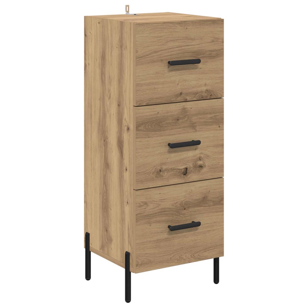 vidaXL Πλαϊνό γραφείο artisan δρυς 34 x 34.5 x 90 εκ