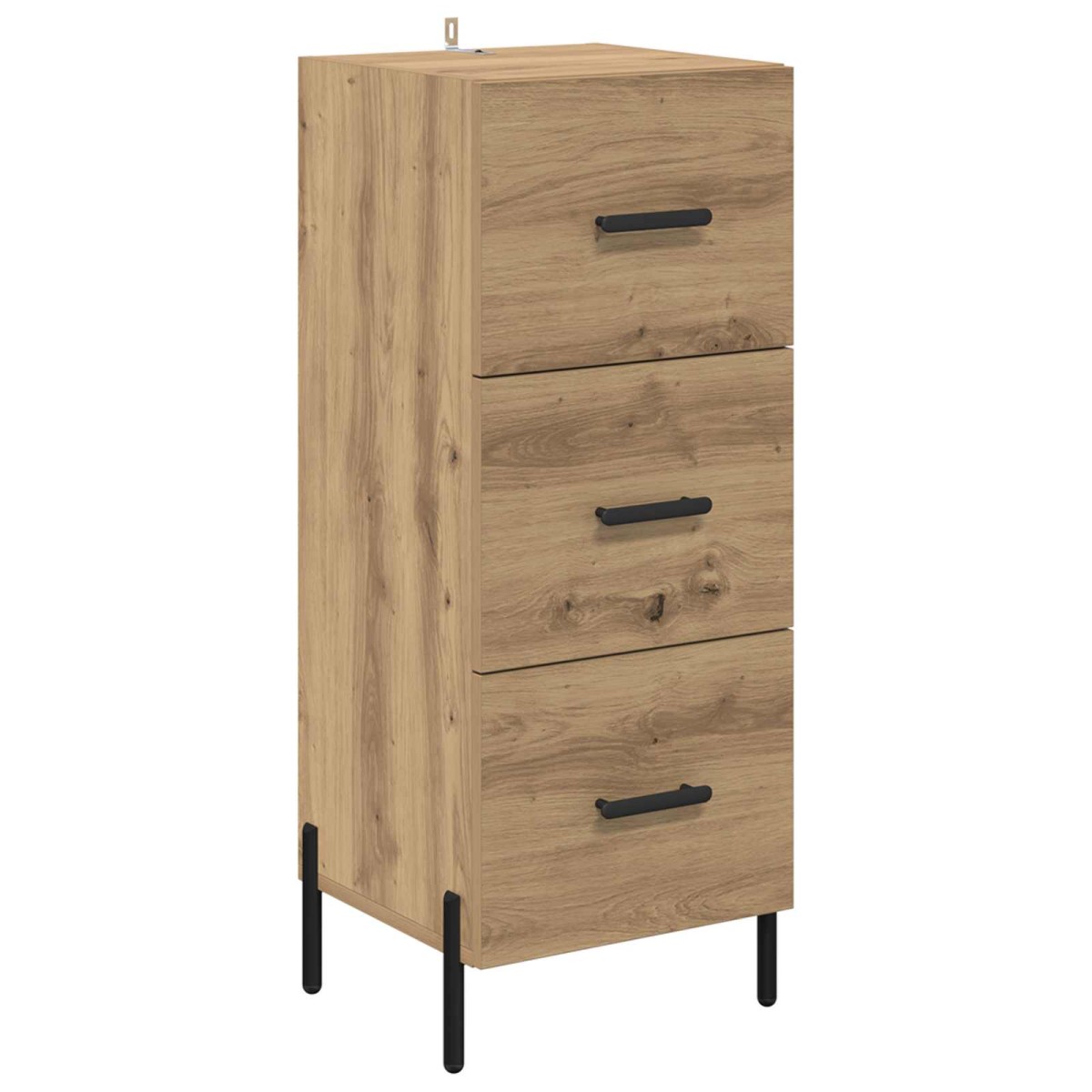 vidaXL Πλαϊνό γραφείο artisan δρυς 34 x 34.5 x 90 εκ