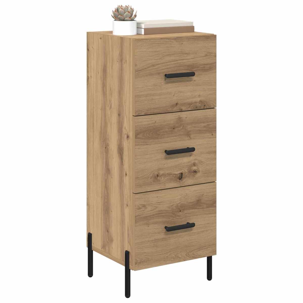 vidaXL Πλαϊνό γραφείο artisan δρυς 34 x 34.5 x 90 εκ