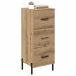 vidaXL Πλαϊνό γραφείο artisan δρυς 34 x 34.5 x 90 εκ