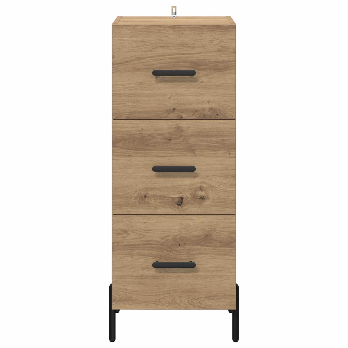 vidaXL Πλαϊνό γραφείο artisan δρυς 34 x 34.5 x 90 εκ