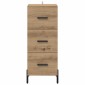 vidaXL Πλαϊνό γραφείο artisan δρυς 34 x 34.5 x 90 εκ