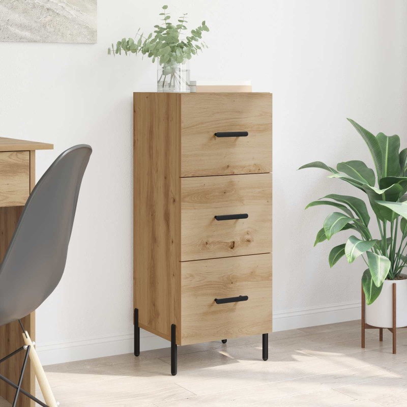 vidaXL Πλαϊνό γραφείο artisan δρυς 34 x 34.5 x 90 εκ