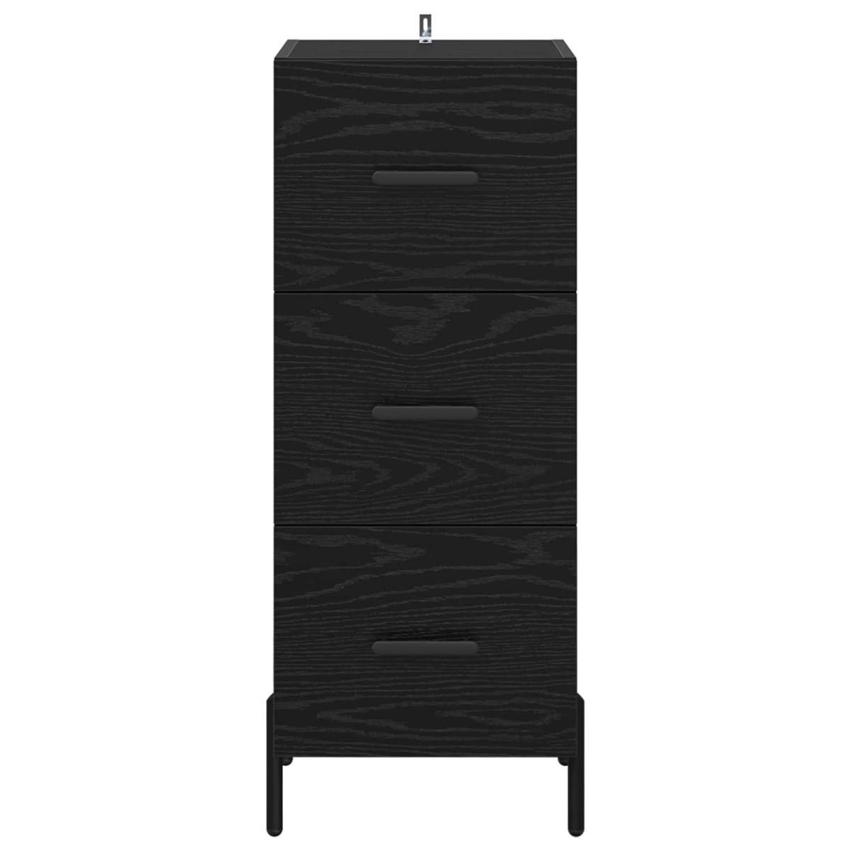 vidaXL Πλαϊνό γραφείο Μαύρη δρυς 34 x 34.5 x 90 εκ Επεξεργασμένο Ξύλο