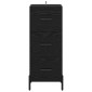 vidaXL Πλαϊνό γραφείο Μαύρη δρυς 34 x 34.5 x 90 εκ Επεξεργασμένο Ξύλο