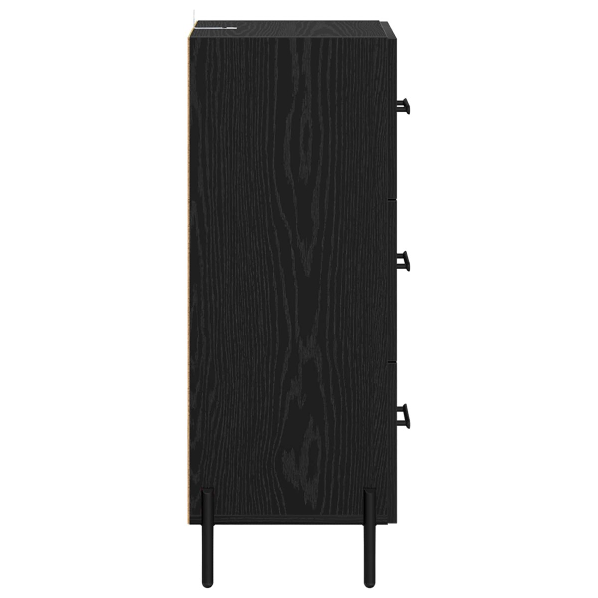 vidaXL Πλαϊνό γραφείο Μαύρη δρυς 34 x 34.5 x 90 εκ Επεξεργασμένο Ξύλο