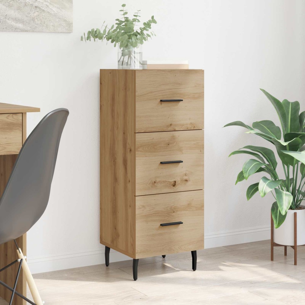 vidaXL Πλαϊνό γραφείο artisan δρυς 34 x 34.5 x 90 εκ