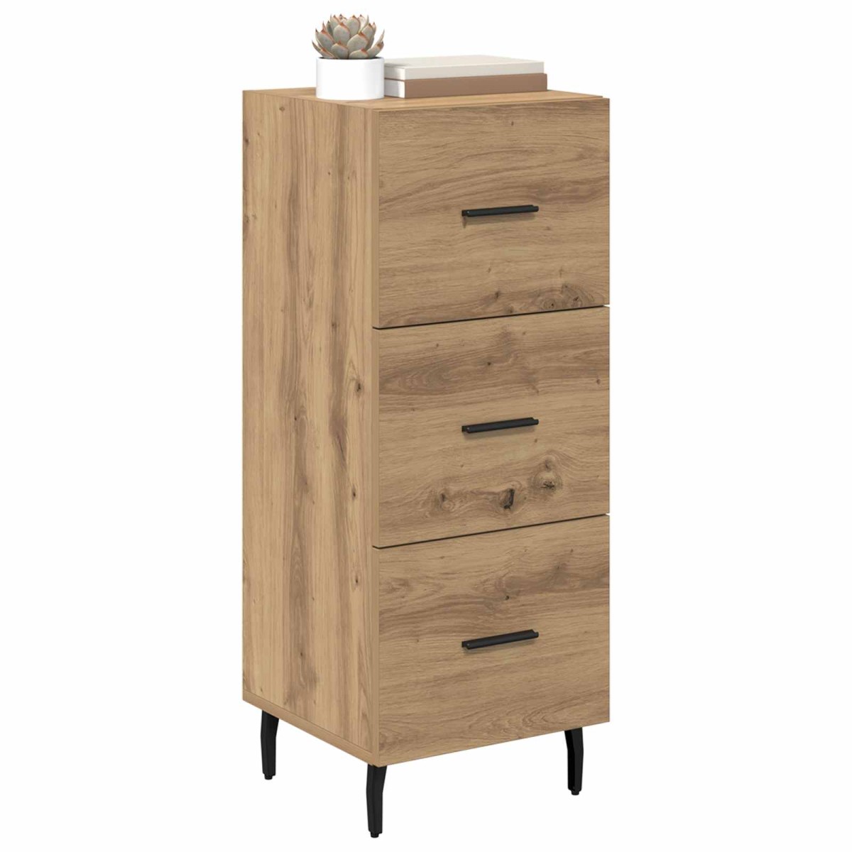 vidaXL Πλαϊνό γραφείο artisan δρυς 34 x 34.5 x 90 εκ