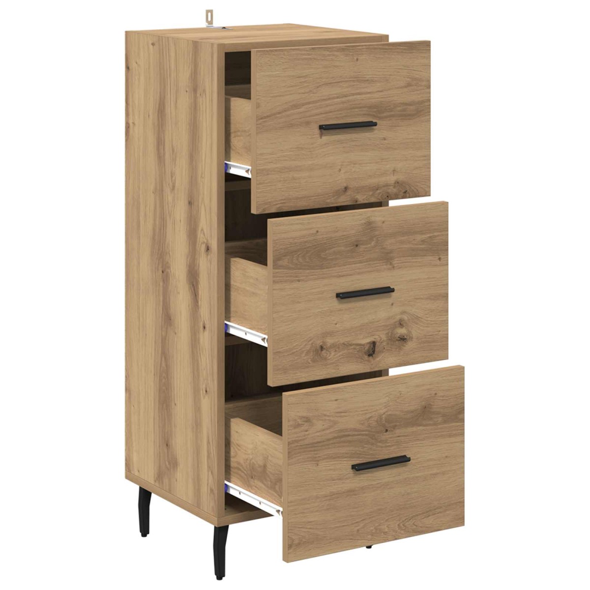 vidaXL Πλαϊνό γραφείο artisan δρυς 34 x 34.5 x 90 εκ