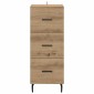 vidaXL Πλαϊνό γραφείο artisan δρυς 34 x 34.5 x 90 εκ